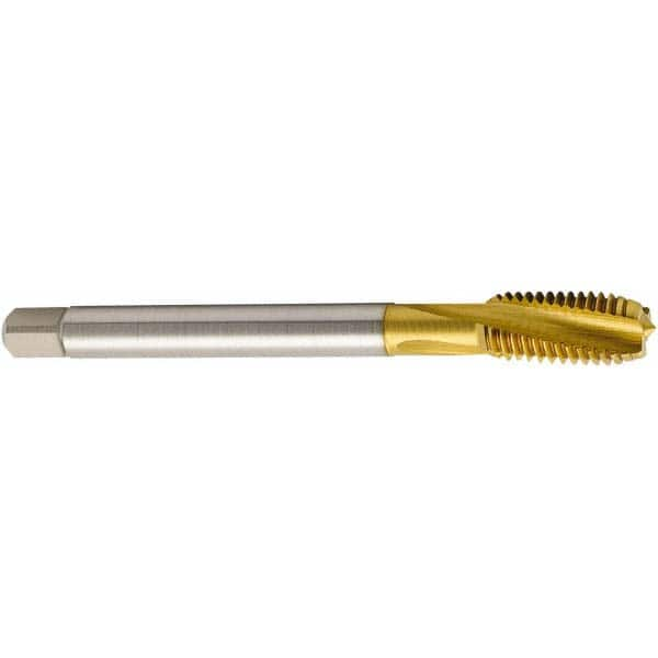 Spiral Flute Tap: M12 x 1.75, Metric, 3 Flute, Modified Bottoming, 6H Class of Fit, Cobalt, TiN Finish MPN:03019195