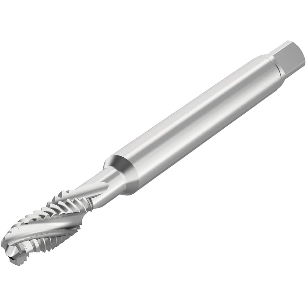 Spiral Flute Tap: #6-32, UNC, 3 Flute, Modified Bottoming, 2B Class of Fit, HSS-E-PM, Bright/Uncoated MPN:10001116