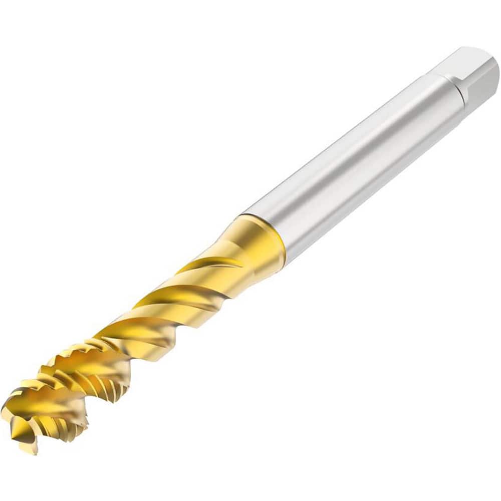 Spiral Flute Taps, Thread Size (mm): M8 , Thread Standard: Metric , Chamfer: Modified Bottoming , Material: HSS-E , Coating/Finish: TN  MPN:10139171