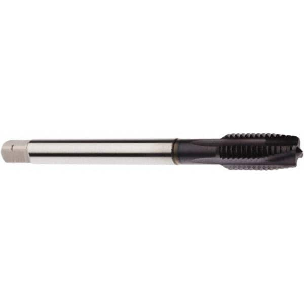 Spiral Point Tap: M12x1.75 Metric, 4 Flutes, Plug Chamfer, 6H Class of Fit, High-Speed Steel-E-PM, TiAlN Coated MPN:02999892