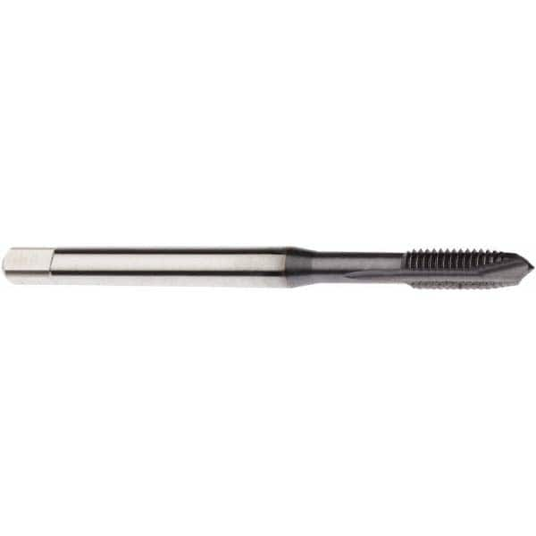 Spiral Point Tap: M1.4x0.3 Metric, 2 Flutes, Plug Chamfer, 5HX Class of Fit, High-Speed Steel-E, TiCN Coated MPN:03000072