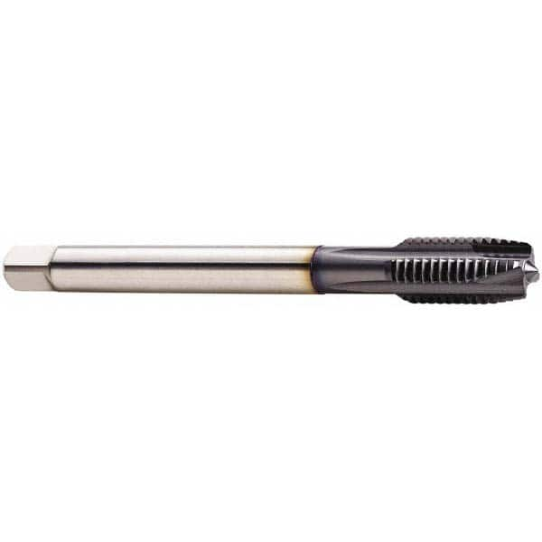 Spiral Point Tap: M12x1.75 Metric, 4 Flutes, Plug Chamfer, 6H Class of Fit, High-Speed Steel-E, TiCN Coated MPN:03000087