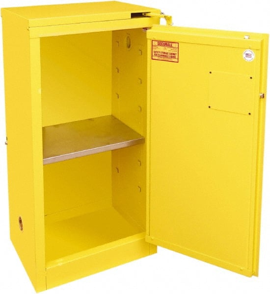 Standard Cabinet: Self-Closing & Sliding, 1 Shelf, Yellow MPN:A310