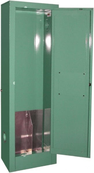 Flammable & Hazardous Storage Cabinets: 1 Door, Manual Closing, Green MPN:MG102FL