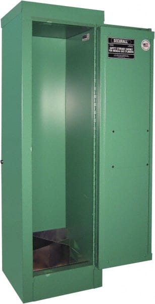 Flammable & Hazardous Storage Cabinets: 1 Door, Manual Closing, Green MPN:MG104P