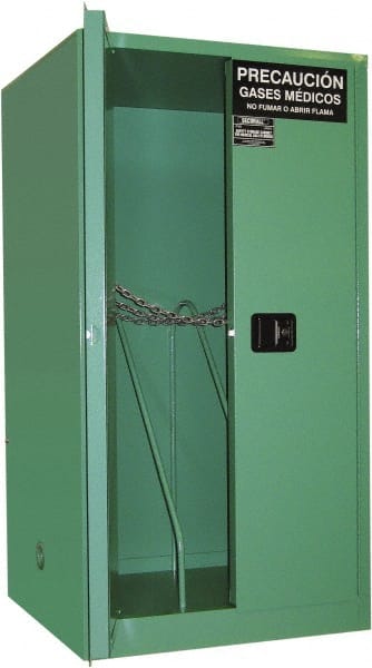 Flammable & Hazardous Storage Cabinets: 2 Door, Manual Closing, Green MPN:MG106HP
