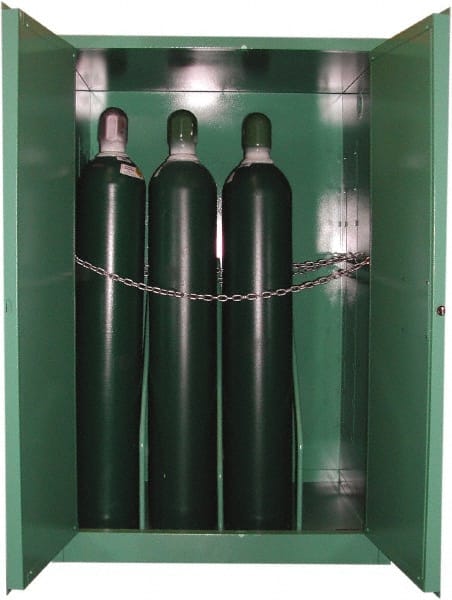 Flammable & Hazardous Storage Cabinets: 1 Door, Manual Closing, Green MPN:MG109HFLE