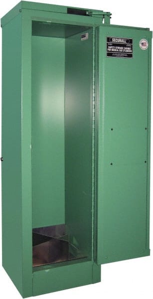 Flammable & Hazardous Storage Cabinets: 1 Door, Self Closing, Green MPN:MG304FLE