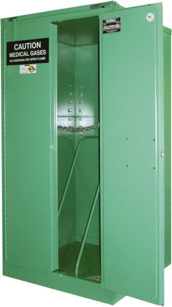 Flammable & Hazardous Storage Cabinets: 2 Door, Self Closing, Green MPN:MG306HFL