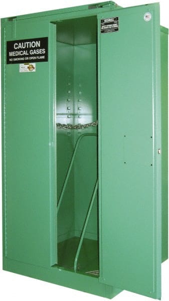 Flammable & Hazardous Storage Cabinets: 1 Door, Self Closing, Green MPN:MG309E