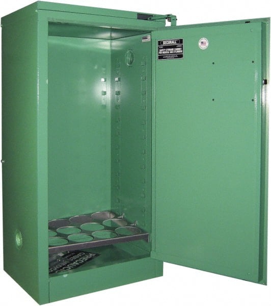Flammable & Hazardous Storage Cabinets: 1 Door, Self Closing, Green MPN:MG309FLE