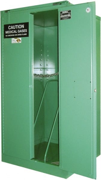 Flammable & Hazardous Storage Cabinets: 1 Door, Self Closing, Green MPN:MG309HE