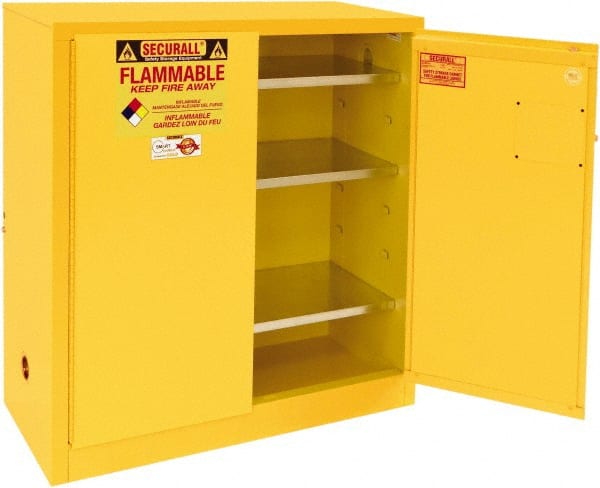 Standard Cabinet: Manual Closing, 3 Shelves, Yellow MPN:P140