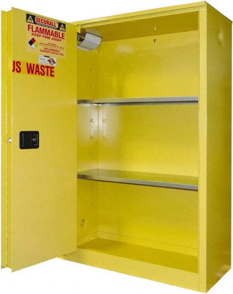 Standard Cabinet: Sliding, 2 Shelves, Yellow MPN:W2045