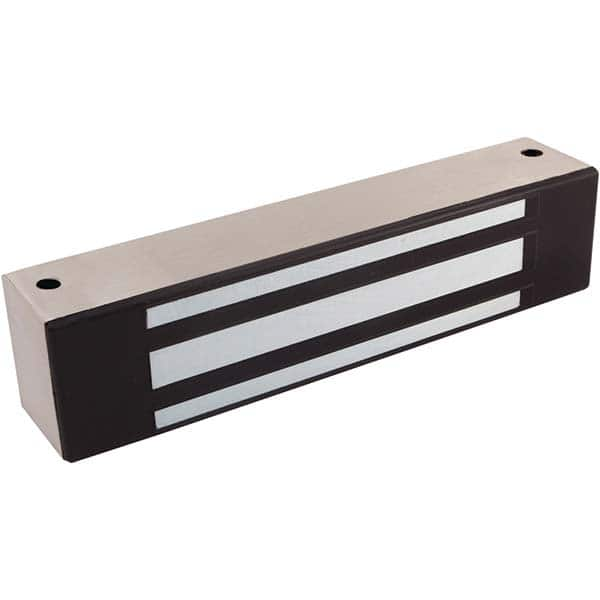 Electromagnet Locks, Average Magnetic Pull: 600.0lb , Overall Length: 8in , Timer: No , Finish: Stainless Steel  MPN:M32