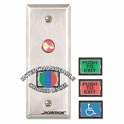 Push to Exit Button DPST Narrow Stile 3A MPN:PB3N