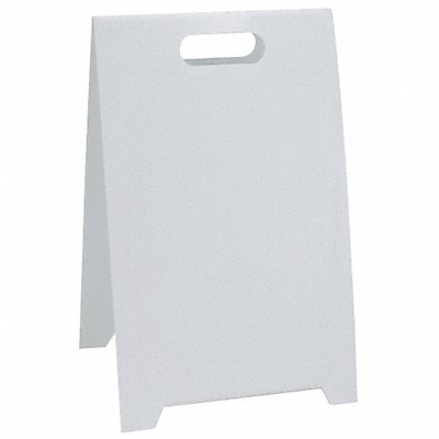 Blank Floor Stand Sign White Plastic MPN:TP-WBLNK