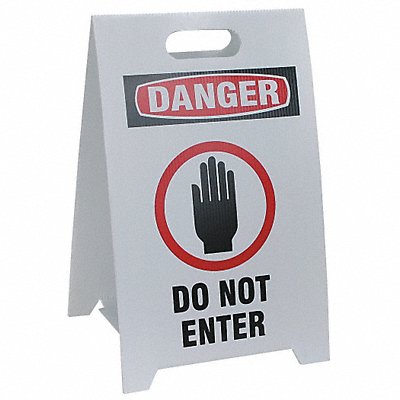 Floor Safety Sign 20 in x 12 in Plastic MPN:TP-DO NOT