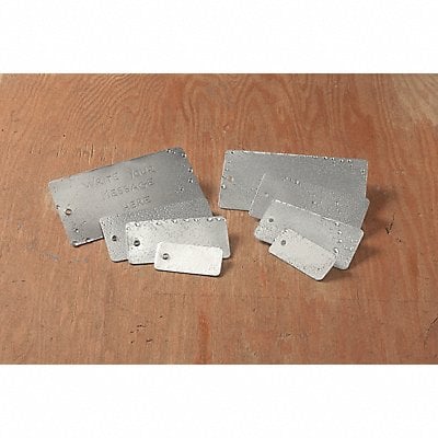 Blank Tag with Hole Aluminm 3/4in H PK25 MPN:TUF-G24