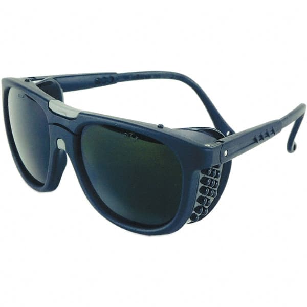 Safety Glass: Scratch-Resistant, Polycarbonate, Green Lenses, Full-Framed, UV Protection MPN:S74751