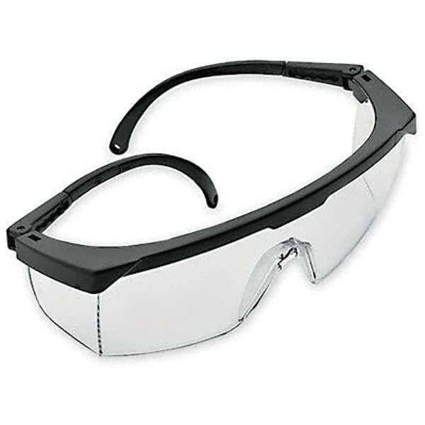 Safety Glass: Scratch-Resistant, Polycarbonate, Clear Lenses, Full-Framed, UV Protection MPN:S76301