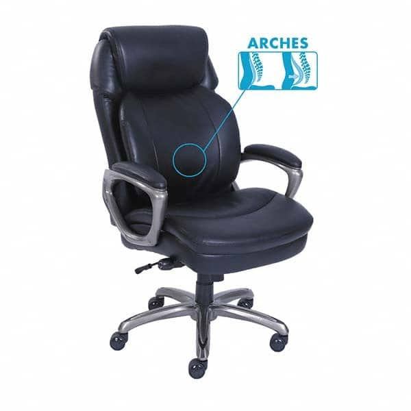 Task Chair:  Bonded Leather,  Adjustable Height,  18-1/4 to  21-3/4