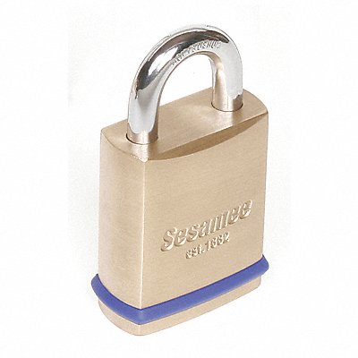 Keyed Padlock 25/32 in Rectangle Gold MPN:56010