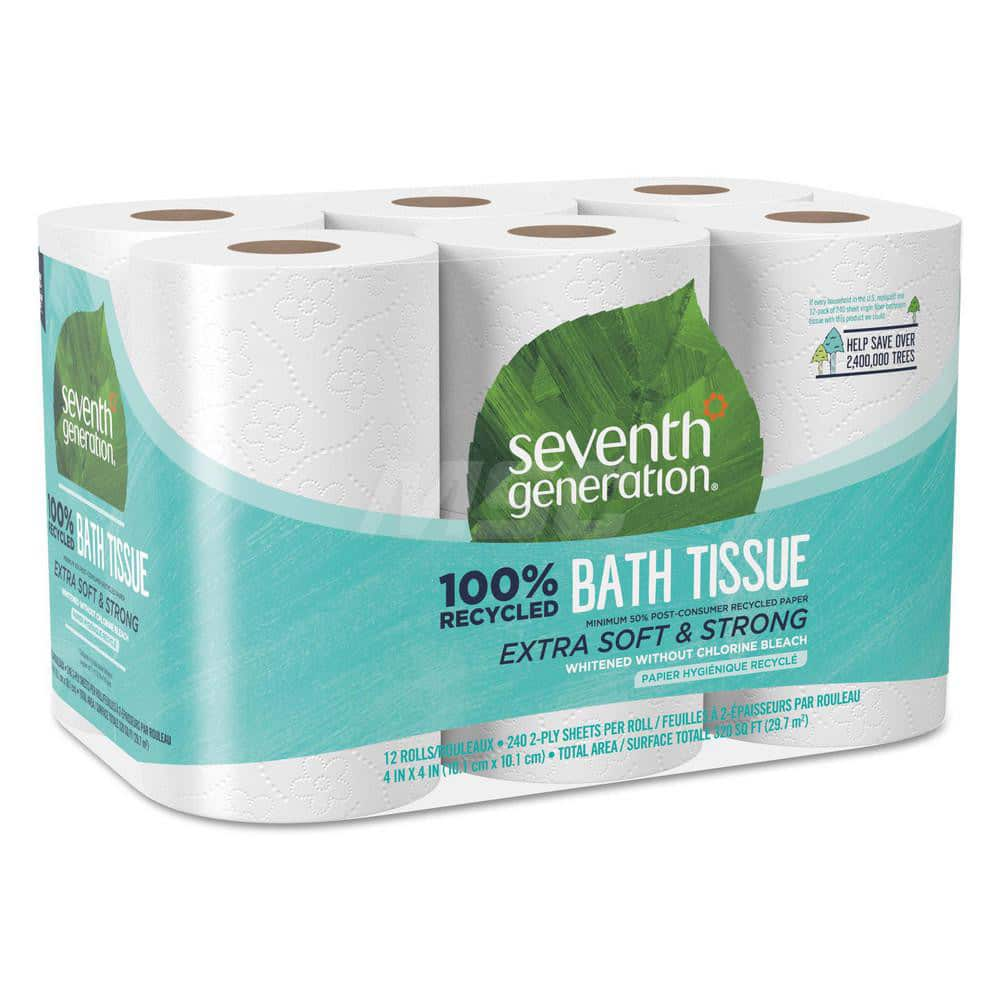 Bathroom Tissue: Standard Roll, Recycled Fiber, 2-Ply, White MPN:SEV13733PK