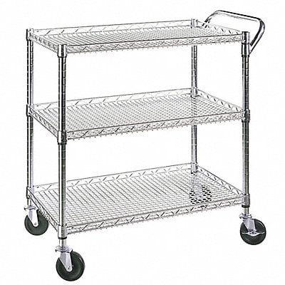 Commercial Utility Cart 3-Shelf NSF MPN:SHE18304BZ