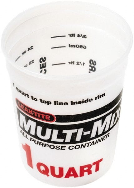 1 Qt, Plastic Round White Bucket & Pail Kit MPN:46221