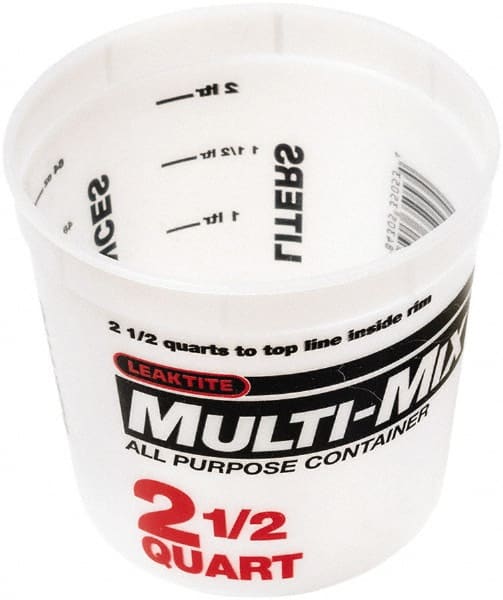 2-1/2 Qt, Plastic Round White Bucket & Pail Kit MPN:46223