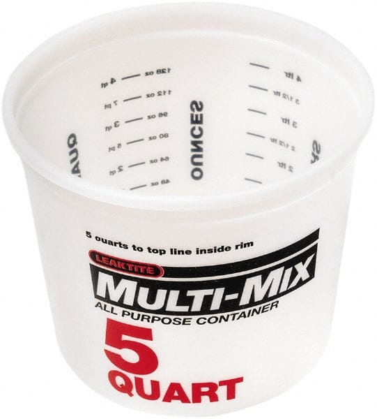 5 Qt, Plastic Round White Bucket & Pail Kit MPN:46225