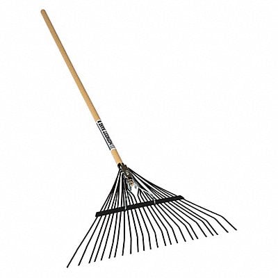 Leaf Rake 24 Tine 54 Wood Handle MPN:40945