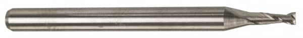 Square End Mill: 0.009'' Dia, 0.027'' LOC, 1/8'' Shank Dia, 1-1/2'' OAL, 2 Flutes, Solid Carbide MPN:00815