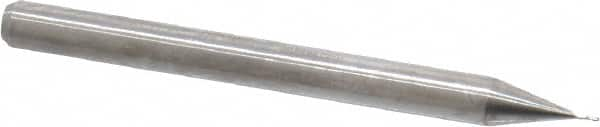 Square End Mill: 0.012'' Dia, 0.036'' LOC, 1/8'' Shank Dia, 1-1/2'' OAL, 2 Flutes, Solid Carbide MPN:00818