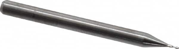 Square End Mill: 1/64'' Dia, 1/16'' LOC, 1/8'' Shank Dia, 1-1/2'' OAL, 2 Flutes, Solid Carbide MPN:00826