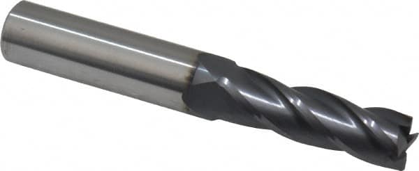 Square End Mill: 21/64'' Dia, 1'' LOC, 3/8'' Shank Dia, 2-1/2'' OAL, 4 Flutes, Solid Carbide MPN:30011