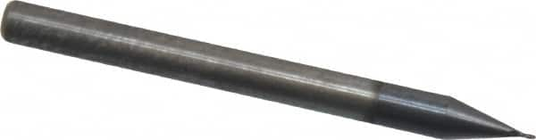 Square End Mill: 1/64'' Dia, 1/32'' LOC, 1/8'' Shank Dia, 1-1/2'' OAL, 4 Flutes, Solid Carbide MPN:30191