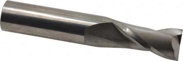 Square End Mill: 5/8'' Dia, 1-1/4'' LOC, 5/8'' Shank Dia, 3-1/2'' OAL, 2 Flutes, Solid Carbide MPN:30367