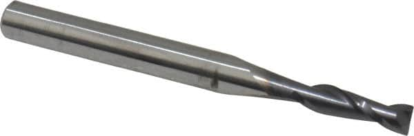 Square End Mill: 9/64'' Dia, 1/2'' LOC, 3/16'' Shank Dia, 2'' OAL, 2 Flutes, Solid Carbide MPN:30439