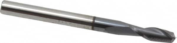 Square End Mill: 1/8'' Dia, 3/8'' LOC, 1/8'' Shank Dia, 1-1/2'' OAL, 2 Flutes, Solid Carbide MPN:30469