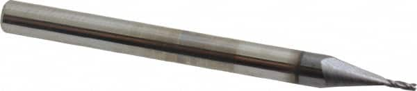 Square End Mill: 1/32'' Dia, 5/64'' LOC, 1/8'' Shank Dia, 1-1/2'' OAL, 3 Flutes, Solid Carbide MPN:30812