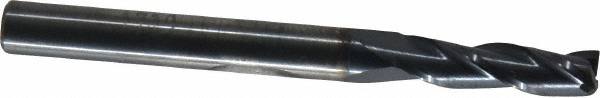 Square End Mill: 11/64'' Dia, 5/8'' LOC, 3/16'' Shank Dia, 2'' OAL, 3 Flutes, Solid Carbide MPN:30821