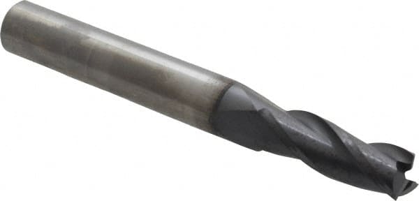 Square End Mill: 9/32'' Dia, 3/4'' LOC, 5/16'' Shank Dia, 2-1/2'' OAL, 3 Flutes, Solid Carbide MPN:30828