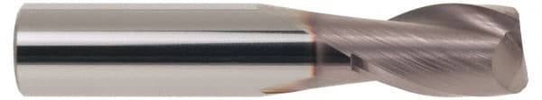 Square End Mill: 3/32'' Dia, 3/16'' LOC, 1/8'' Shank Dia, 1-1/2'' OAL, 2 Flutes, Solid Carbide MPN:31304