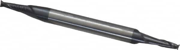 Square End Mill: 1/16'' Dia, 1/8'' LOC, 1/8'' Shank Dia, 1-1/2'' OAL, 2 Flutes, Solid Carbide MPN:31318