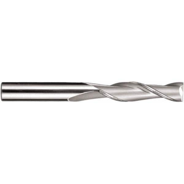 Square End Mill: 3/16'' Dia, 3/4'' LOC, 3/16'' Shank Dia, 2-1/2'' OAL, 2 Flutes, Solid Carbide MPN:31820