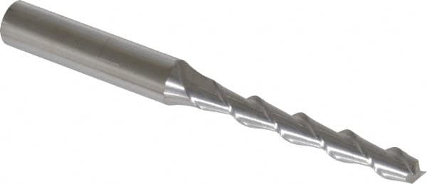 Square End Mill: 1/4'' Dia, 1-3/4'' LOC, 3/8'' Shank Dia, 3-9/16'' OAL, 2 Flutes, Solid Carbide MPN:32035