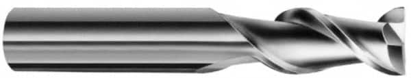 Square End Mill: 5/8'' Dia, 2-1/2'' LOC, 5/8'' Shank Dia, 4-5/8'' OAL, 2 Flutes, Solid Carbide MPN:32044