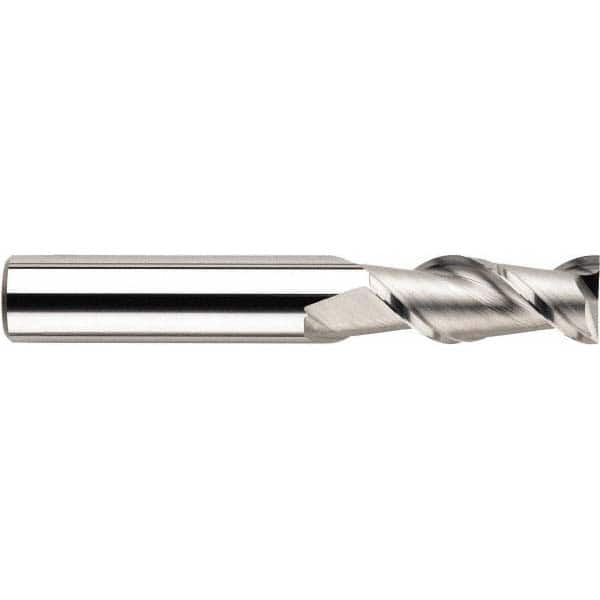 Square End Mill: 3/8'' Dia, 3/4'' LOC, 3/8'' Shank Dia, 2-1/2'' OAL, 2 Flutes, Solid Carbide MPN:32057